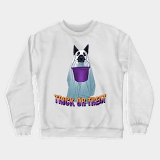 Trick or Treat Ghost Dog Crewneck Sweatshirt